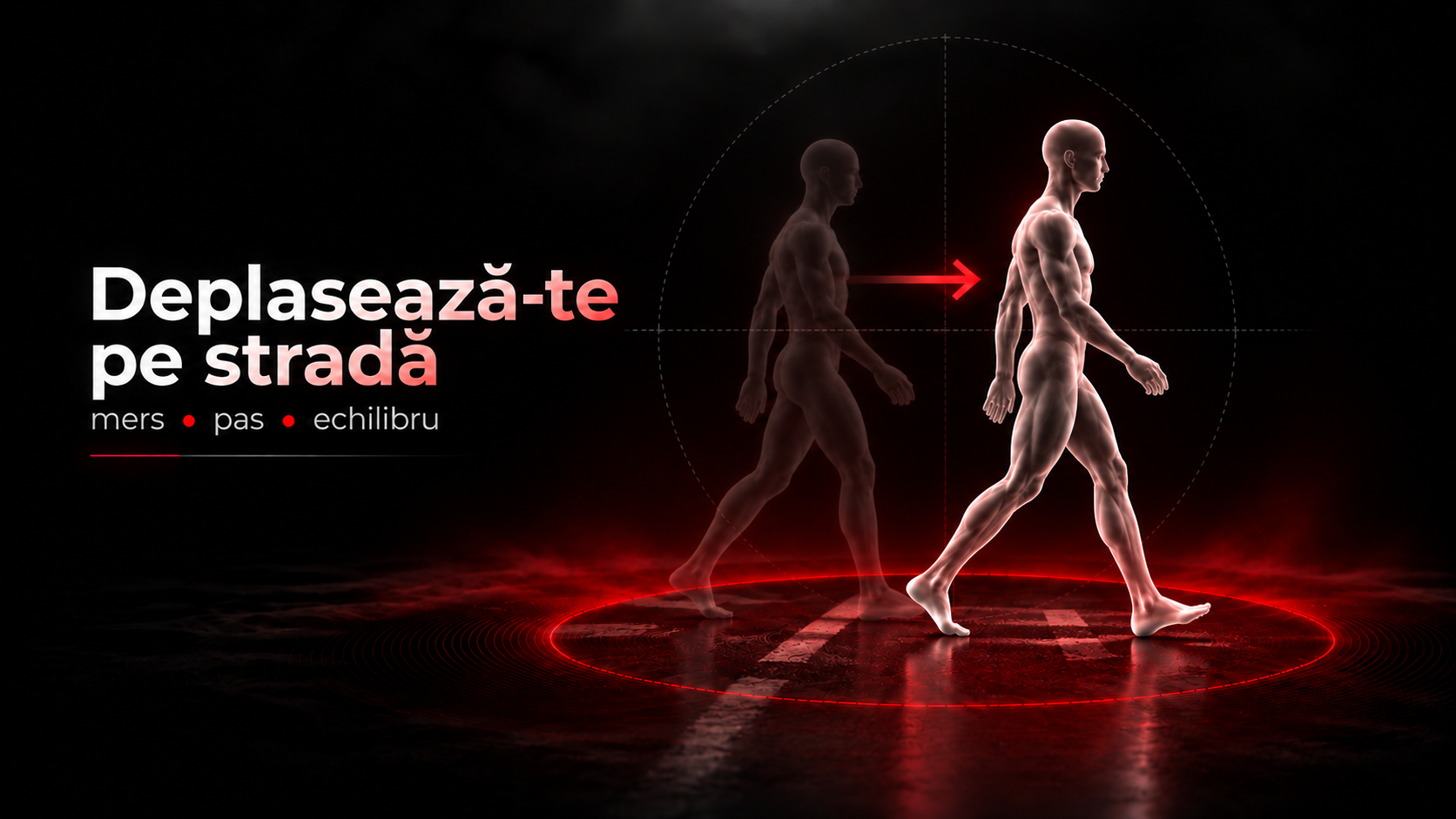 Deplasează-te pe stradă — mers, pas și echilibru