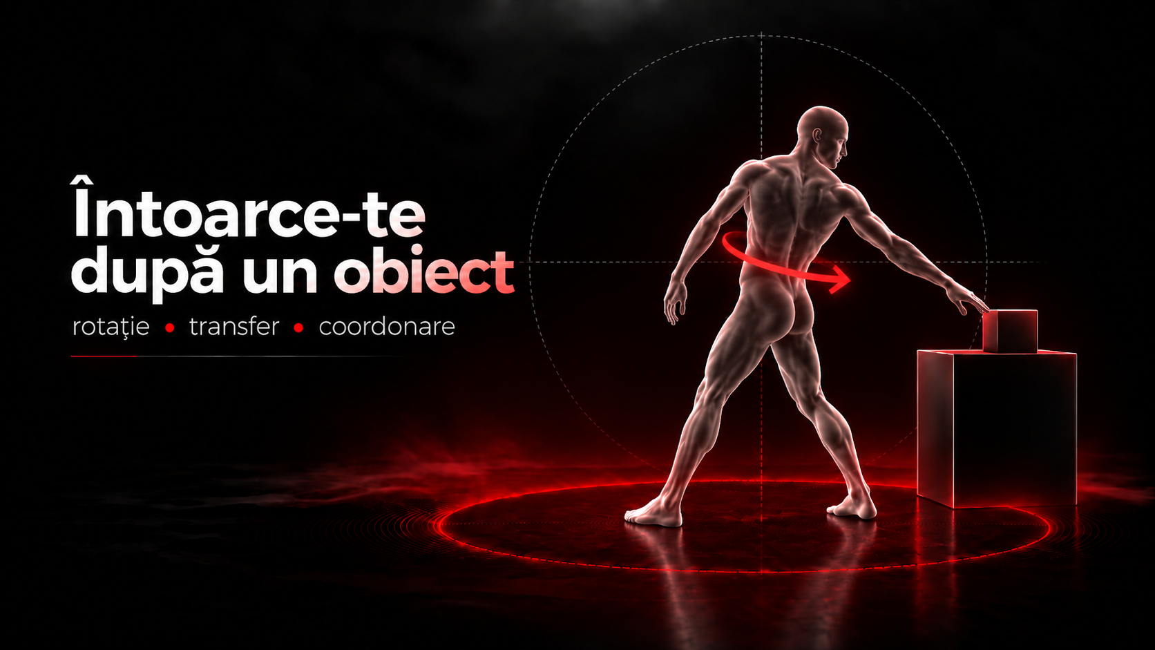 Întoarce-te după un obiect — rotație, transfer și coordonare
